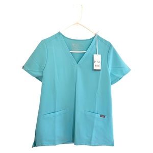 FIGS Neon Blue Scrub Set NWT